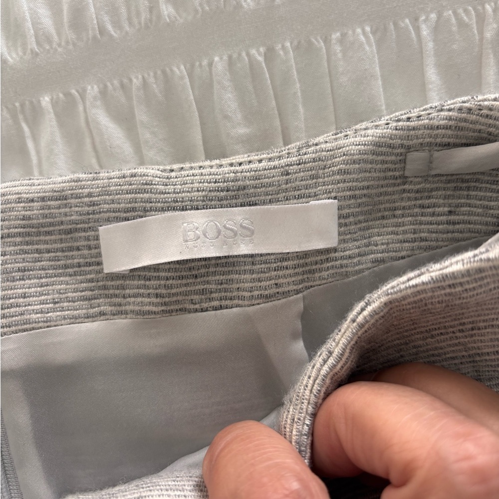 Hugo Boss Gray and Black Striped Pencil Skirt - Picture 3 of 10